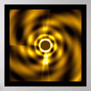 Póster Patrón de onda de singularidad de agujero negro