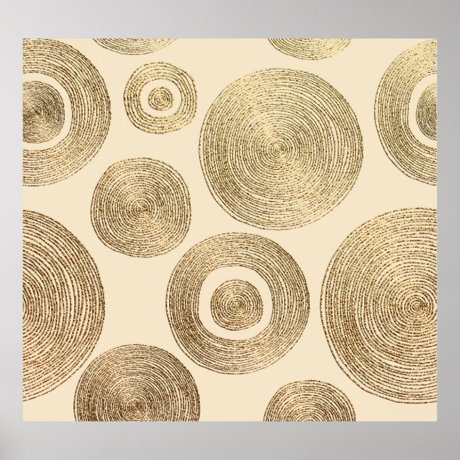 Póster Patrón de oro: diseño lujoso abstracto brillante (Frente)