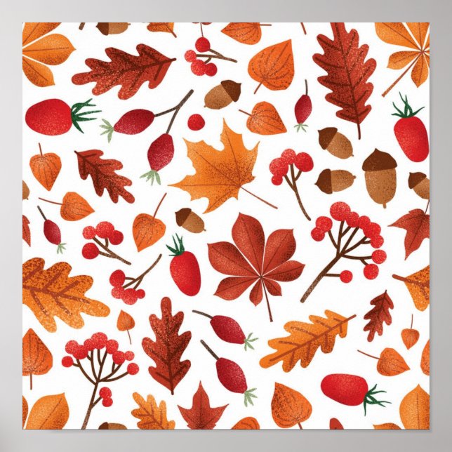 Póster Patrón de otoño (Frente)
