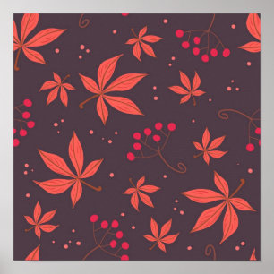 Póster Patrón de otoño