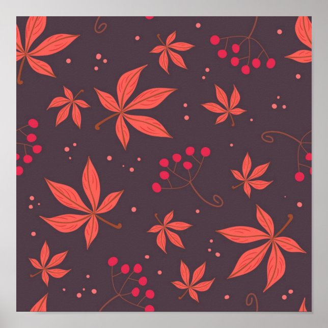 Póster Patrón de otoño (Frente)