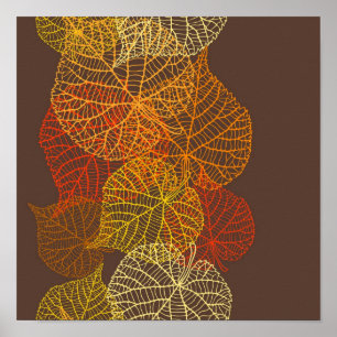 Póster Patrón de otoño
