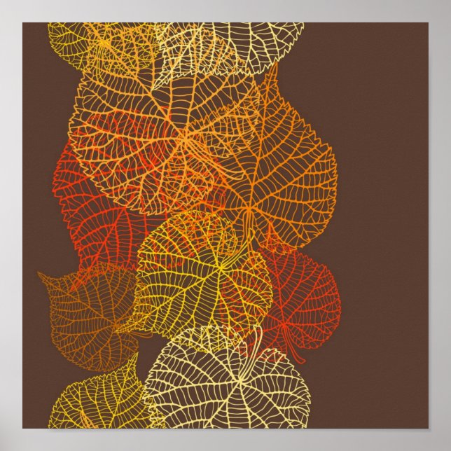 Póster Patrón de otoño (Frente)