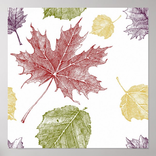 Póster Patrón de otoño (Frente)