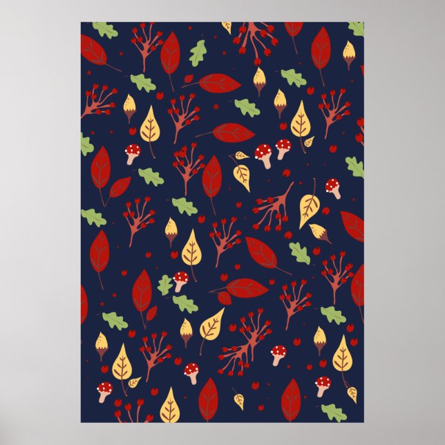 Póster Patrón de otoño (Frente)
