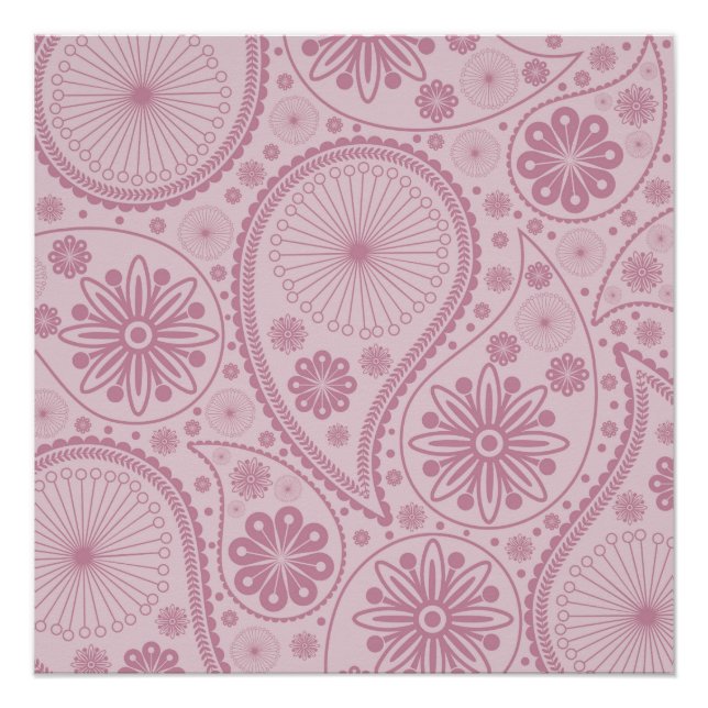 Póster Patrón de paisajes rosados (Anverso)