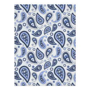 Póster Patrón de Paisley Azul