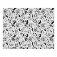 Patrón de paisley en negro y blanco – Arte textil 