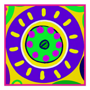 Póster Patrón de paleta de la naturaleza colorida