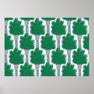 Póster Patrón de palmeras sin soldadura.
