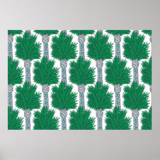 Póster Patrón de palmeras sin soldadura.