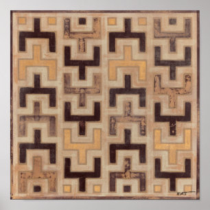 Póster Patrón de paño de lodo africano decorativo