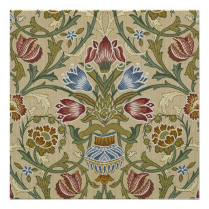 Póster Patrón de papel pintado floral Brocado de William