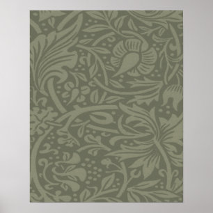 Póster Patrón de papel pintado floral de narciso de Willi