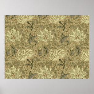 Póster Patrón de papel pintado William Morris Windrush