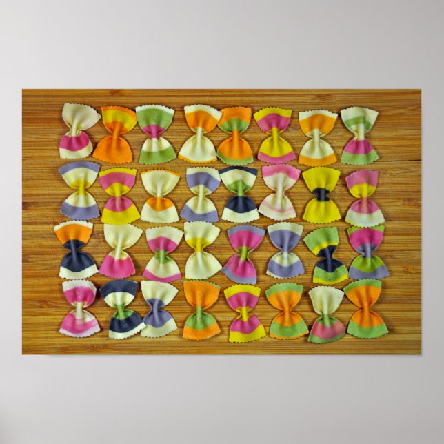 Póster Patrón de pasta arcoiris (Frente)