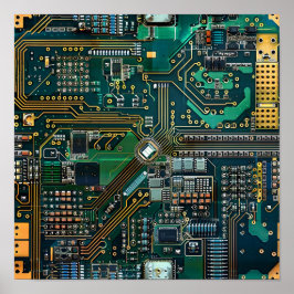 Póster Patrón de PCB intrincado
