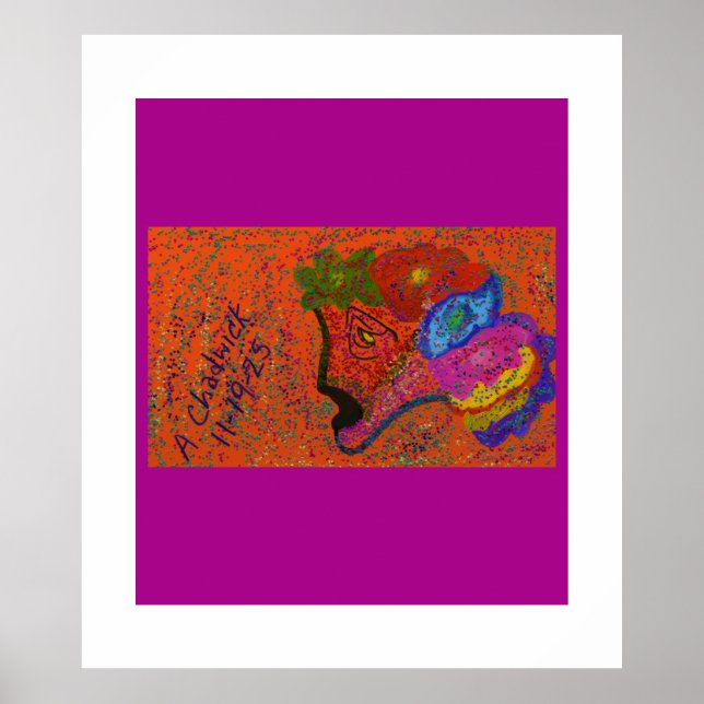 Póster Patrón de peces multicolores  (Frente)