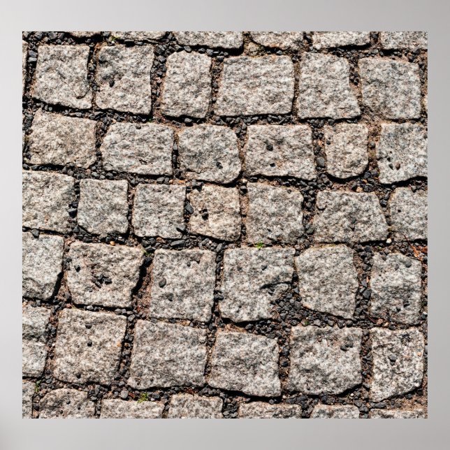 Póster Patrón de piedra empedrada vieja en el abstracto c (Frente)