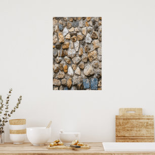 Póster Patrón de piedra, piedra natural
