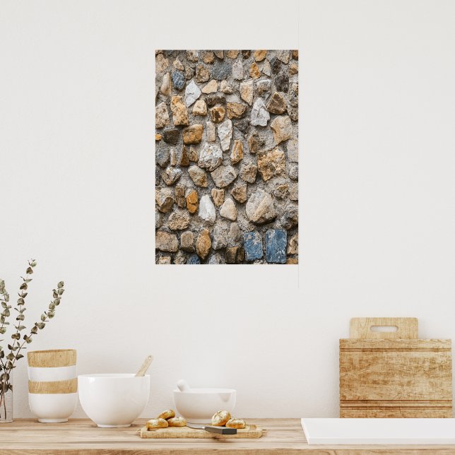 Póster Patrón de piedra, piedra natural (Cocina)