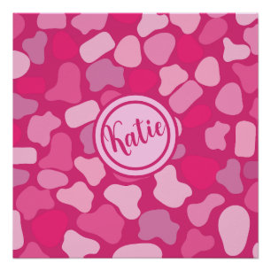 Póster Patrón de Piedra Rosa-
