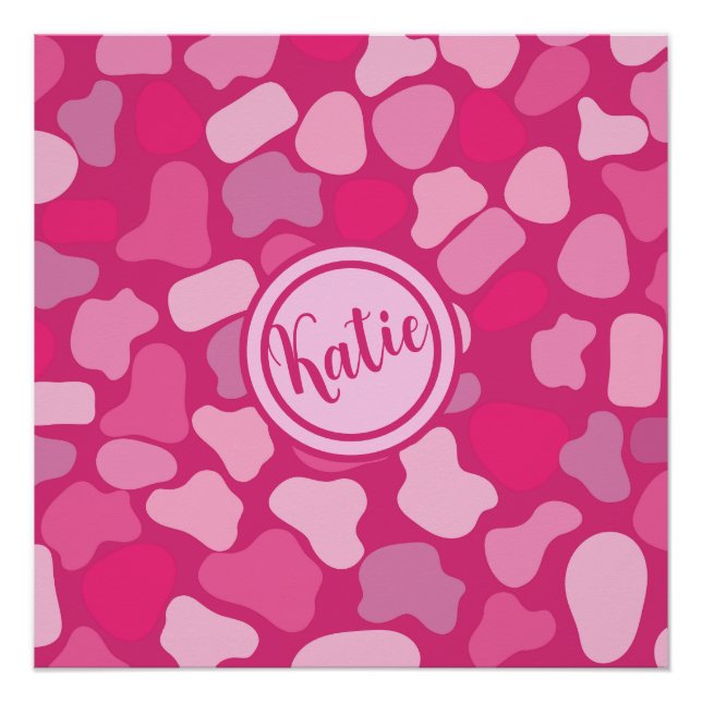 Póster Patrón de Piedra Rosa- (Anverso)