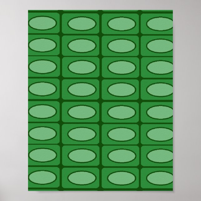 Póster Patrón de piel de lagarto verde (Frente)