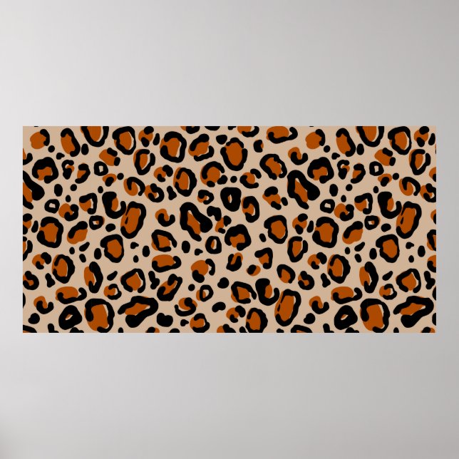 Póster Patrón de piel de leopardo (Frente)