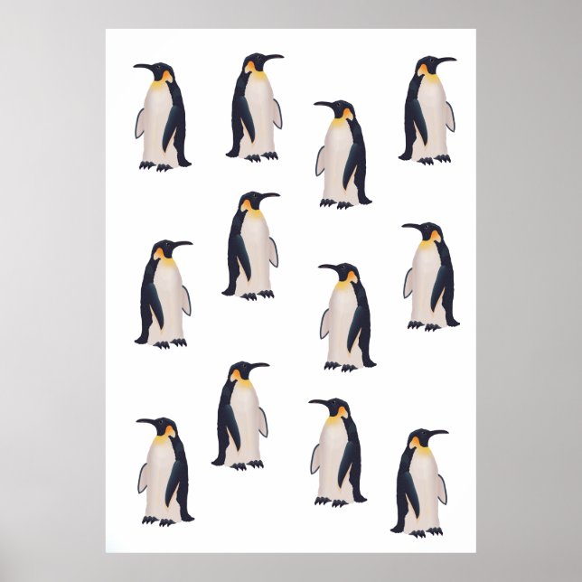 Póster Patrón de pingüinos lindos (Frente)