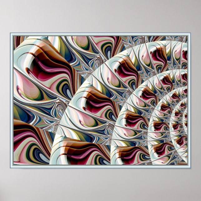 Póster Patrón De Pintado De Swirling (Frente)
