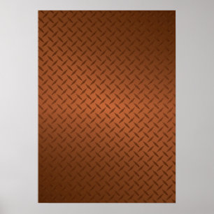 Póster Patrón de placa de diamante de cobre brillante