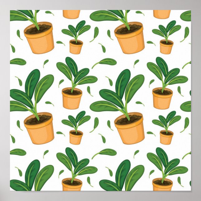 Póster Patrón de planta (Frente)