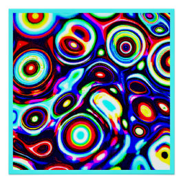 Póster Patrón de pulso de neón vibrante