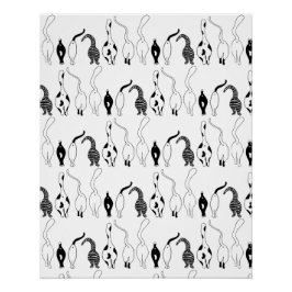 Póster Patrón de puntas de gato