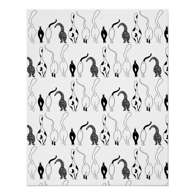 Póster Patrón de puntas de gato (Anverso)