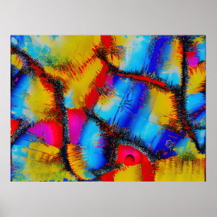 Póster Patrón de punto abstracto colorido