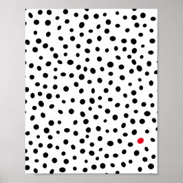 Póster Patrón de puntos de polka abstracto
