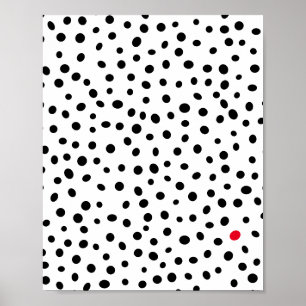 Póster Patrón de puntos de polka abstracto