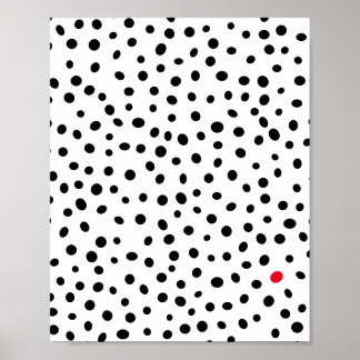 Póster Patrón de puntos de polka abstracto