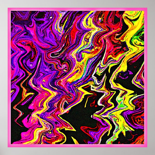 Póster Patrón de radiación brillante brillante (Frente)