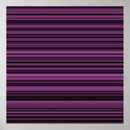 Póster Patrón de rayas negras y moradas