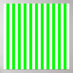 Póster Patrón de rayas verde lima