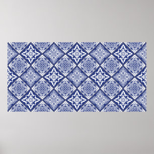 Póster patrón de retracción ininterrumpida abstracto vint