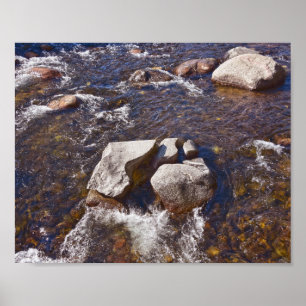 Póster Patrón de río azul, Breckenridge