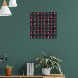 Póster Patrón de Rosas Rosadas