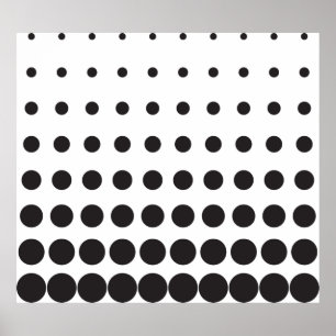 Póster Patrón de semitono punto moderno retro