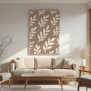 Póster Patrón de silueta de hoja - Arte de pared mínimo z