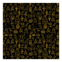 Patrón de símbolos jeroglífico egipcio antiguo