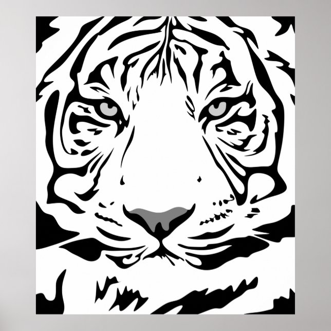 Póster Patrón de tiburón diseño animal plano (Frente)